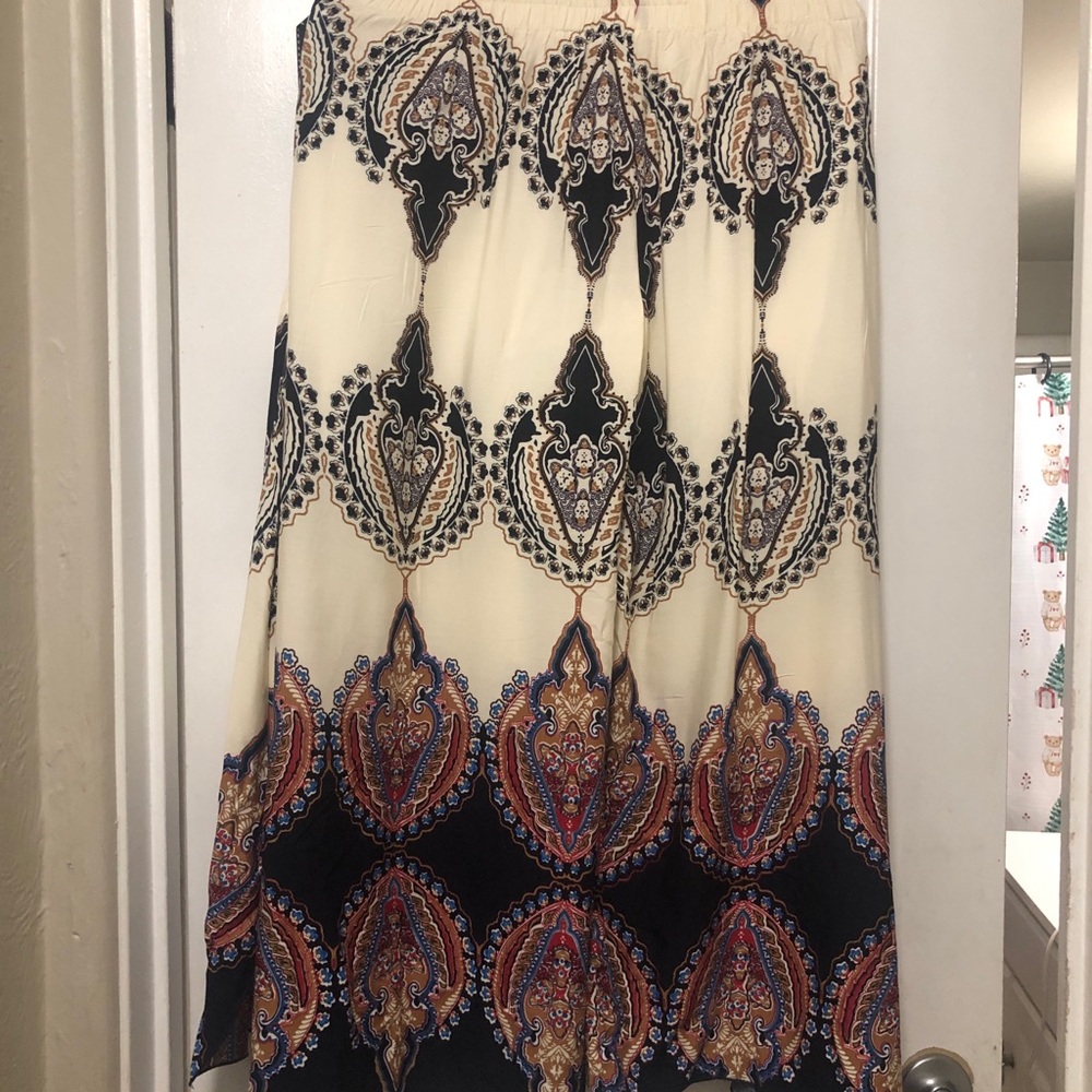 Women's Wide-Leg Printed Palazzo Pants - Black & WhiteXS - Picture 7 of 11
